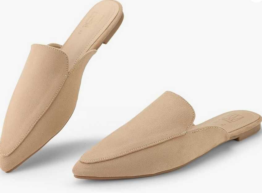 NOWE Damskie kapcie mokasyny wsuwane beżowe rozmiar 41