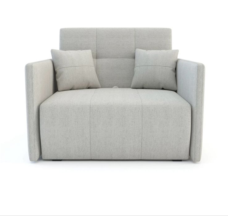 Jednoosobowa Sofa rozkladana łóżko amerykanka 93 cm szara LEO I