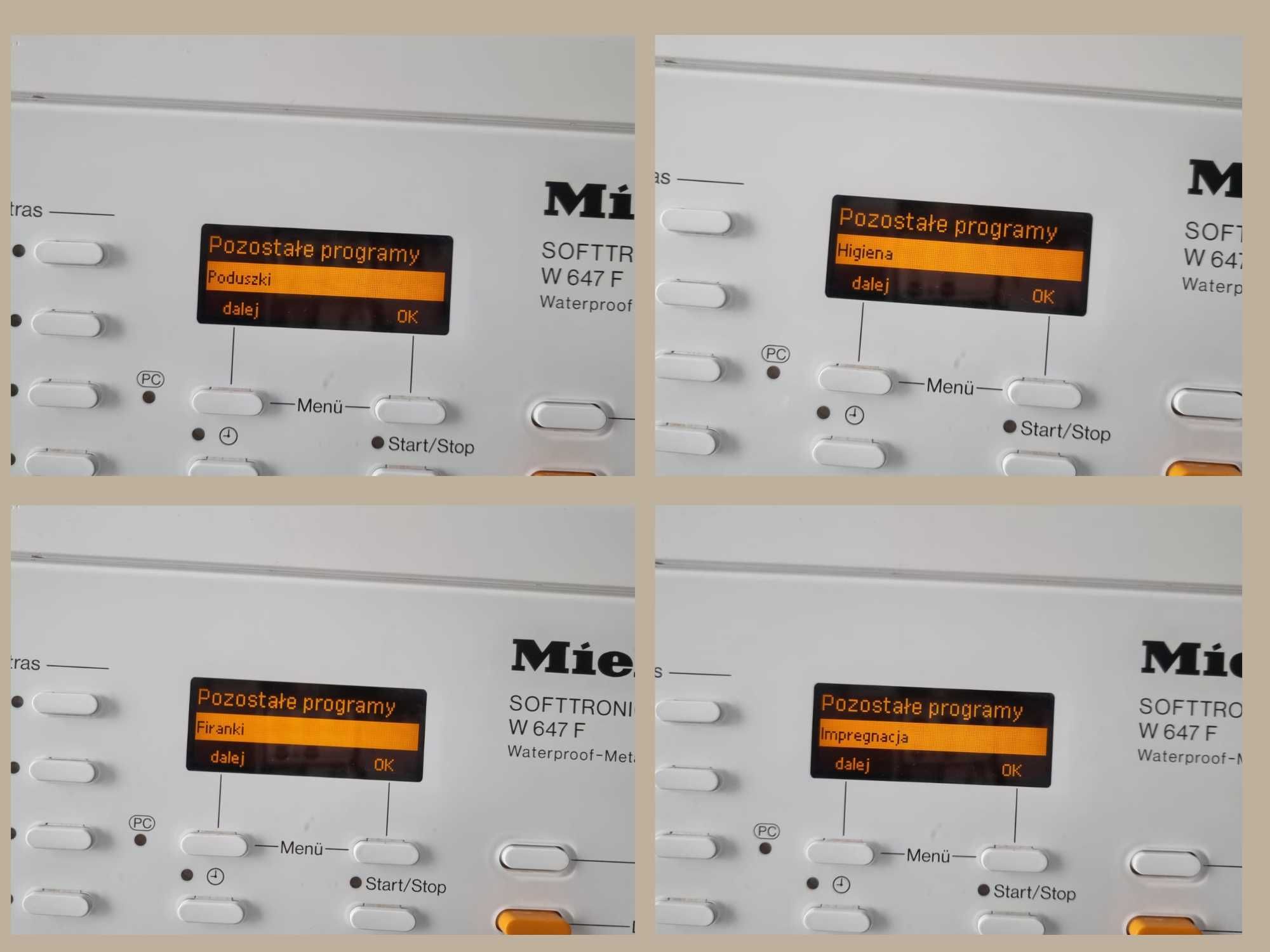 Pralka od góry Miele W 647 F, najwyższy model, LED, 2000obr/min