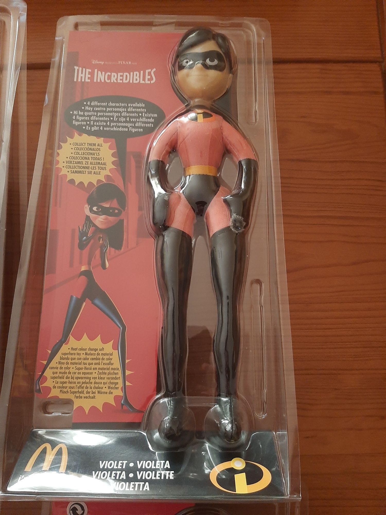 Colecao completa the incredibles/mcdonalds 2004/ 4 bonecos/figuras