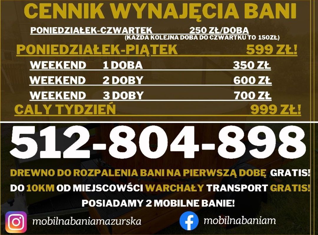 Mobilna bania/jacuzzi/balia // PROMOCJA 500ZŁ/WEEKEND / DREWNO GRATIS