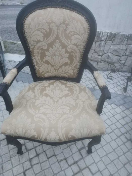 Antiga Bergère Cadeirão Poltrona Cadeira braços, Luís XV