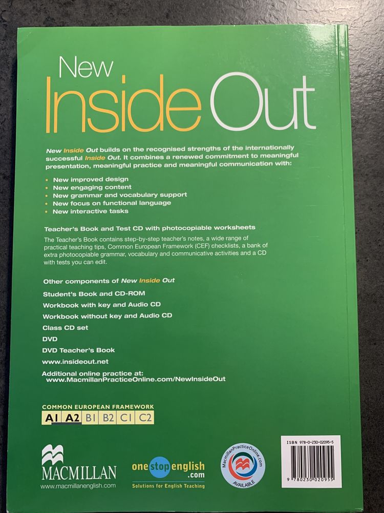New Inside Out Elementary Teacher’s Book with Test CD