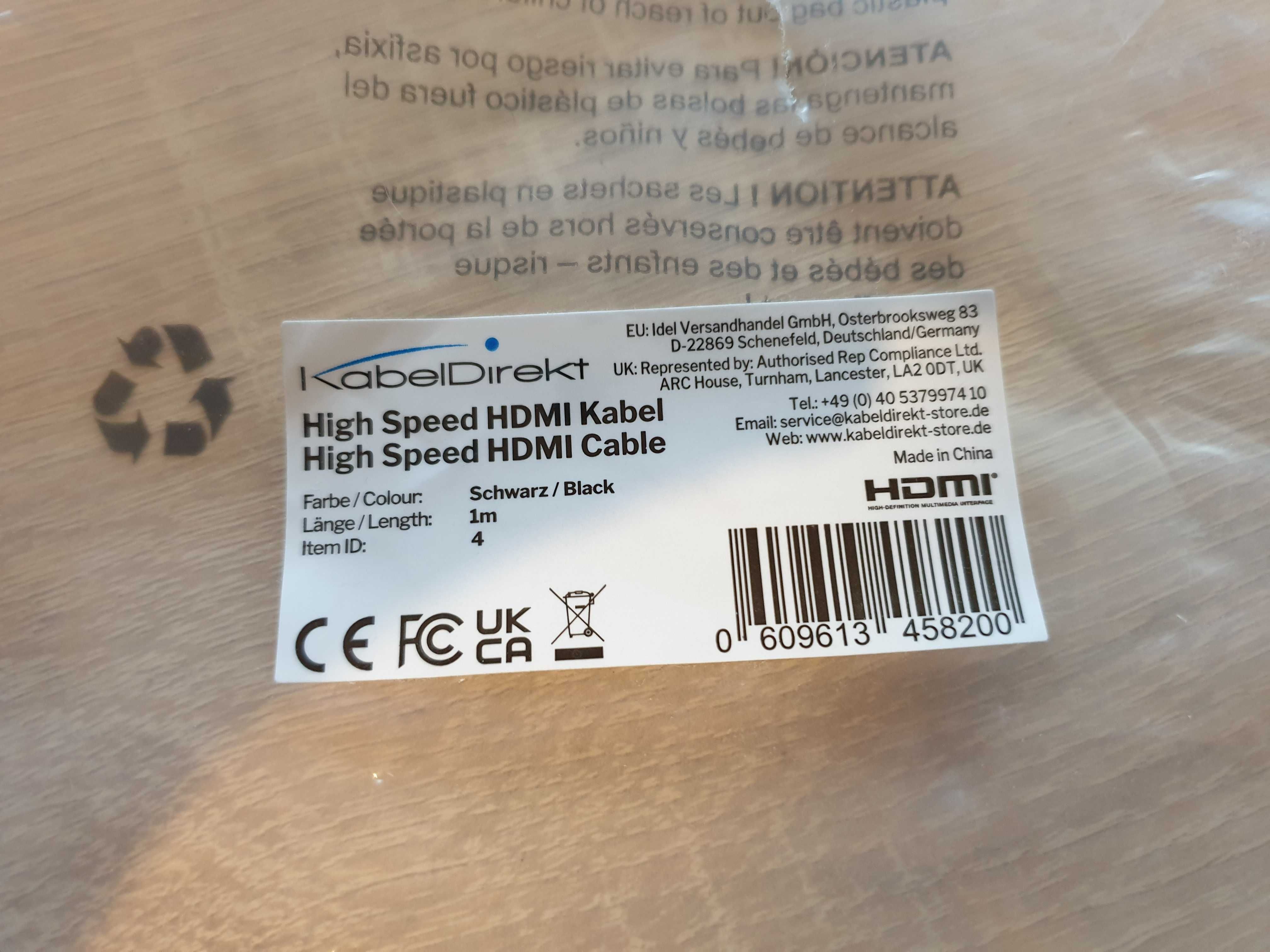 Kabel HDMI KabelDirekt 4 - 1,0m