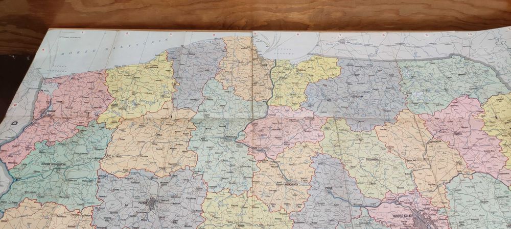 stara mapa Polski Polska Ludowa PRL