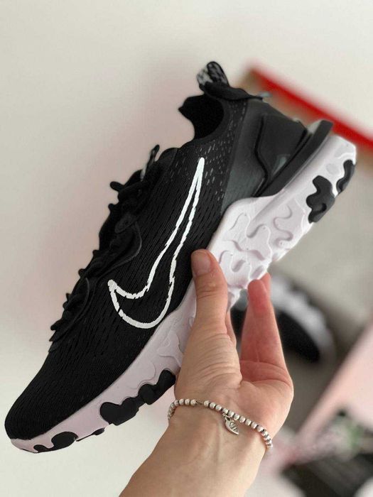 Мужские кроссовки Nike React Vision Black-White Premium. 40-45