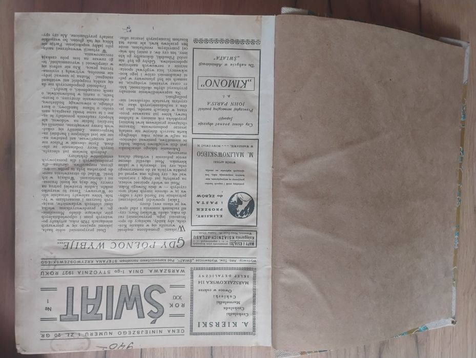 Świat 1927 tom 1