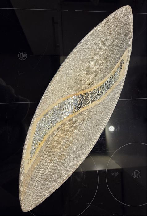 Srebrna Misa z Kruszonym Lustrem Home And You