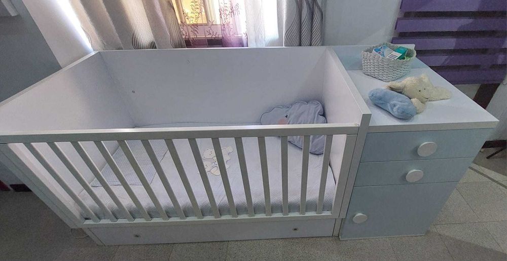 Berço convertível em cama de solteiro