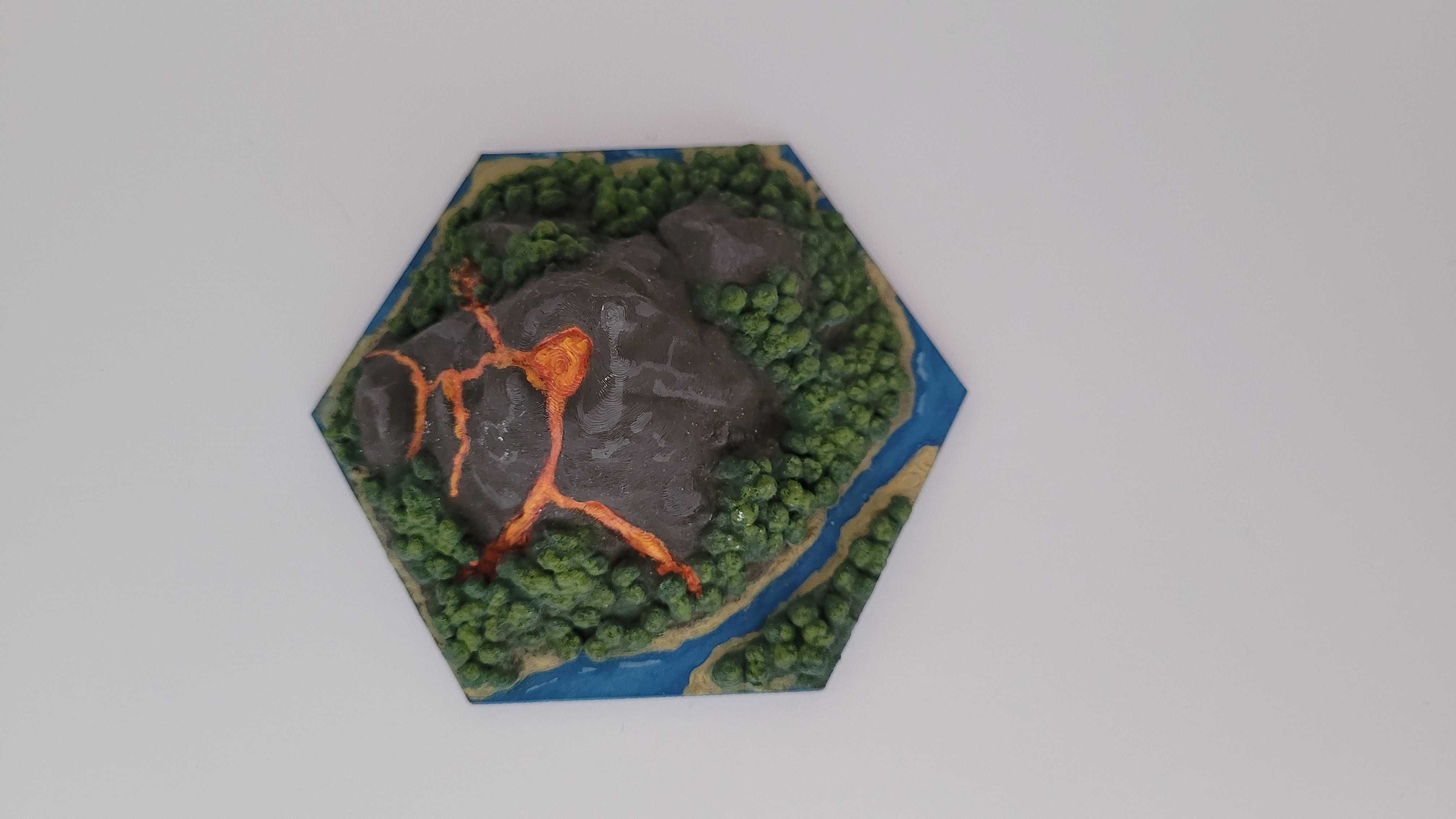 Kafelek wyspy wulkan 3D | Robinson Crusoe