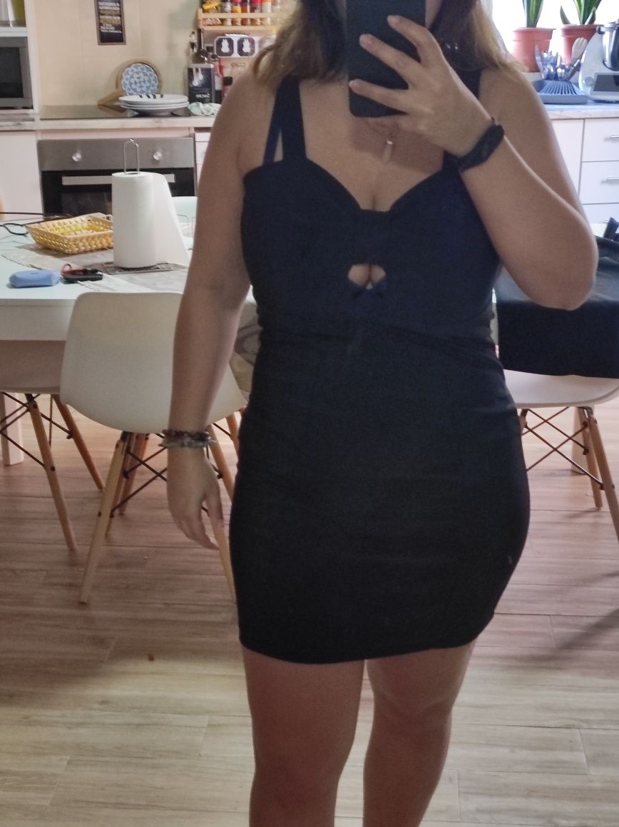 Vestido alças preto