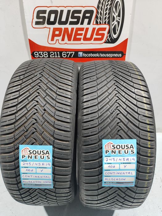 2 pneus semi novos 245-45R19 Continental - Oferta doa Portes l - Ofert