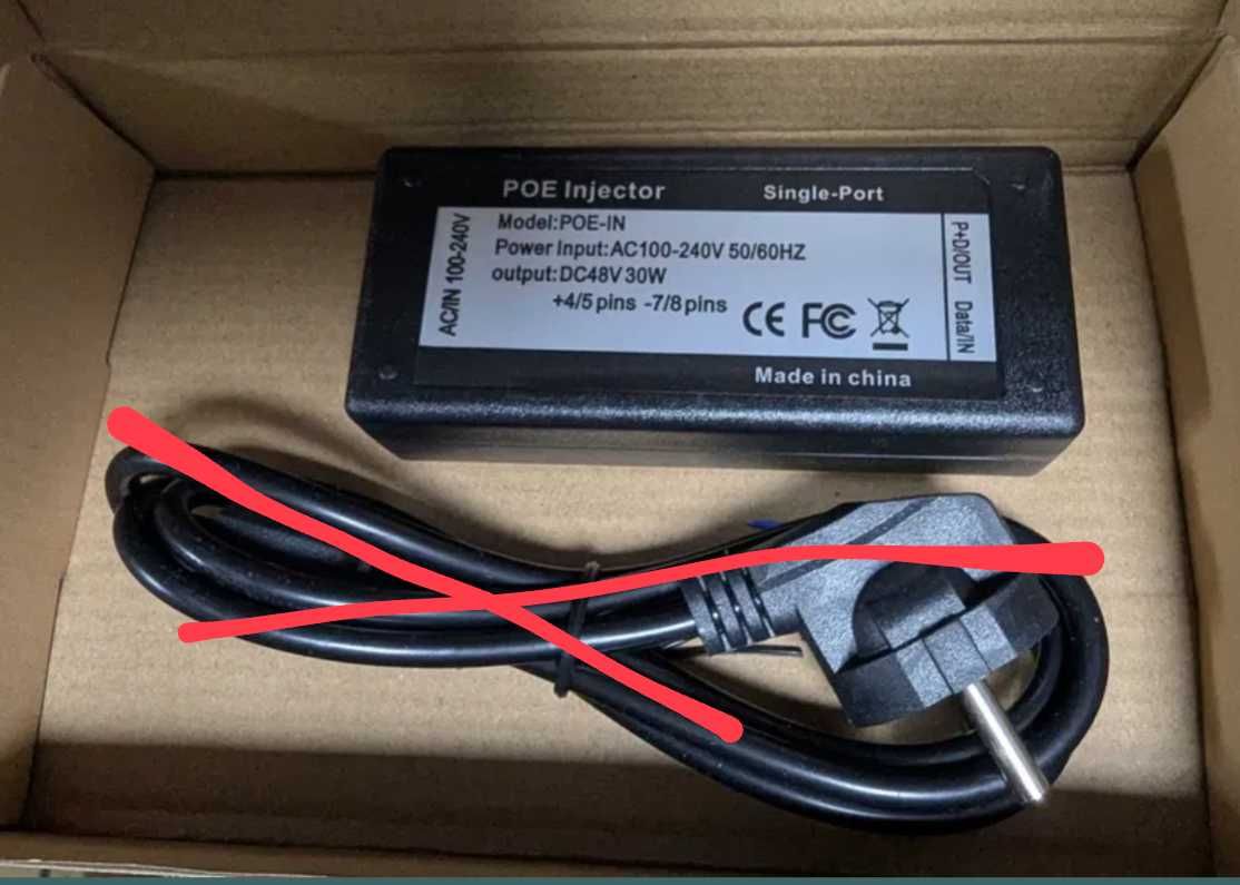 Poe injector Atis 100mb для dahua, hikvision та інших камер