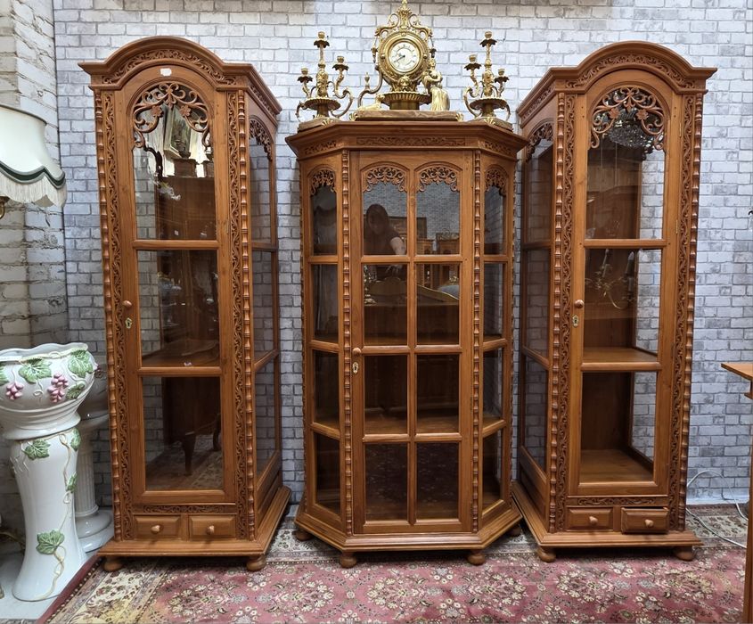 Witryna trapez 100 cm orient akacjowa Indie Tajlandia #1789 S. Węgrów