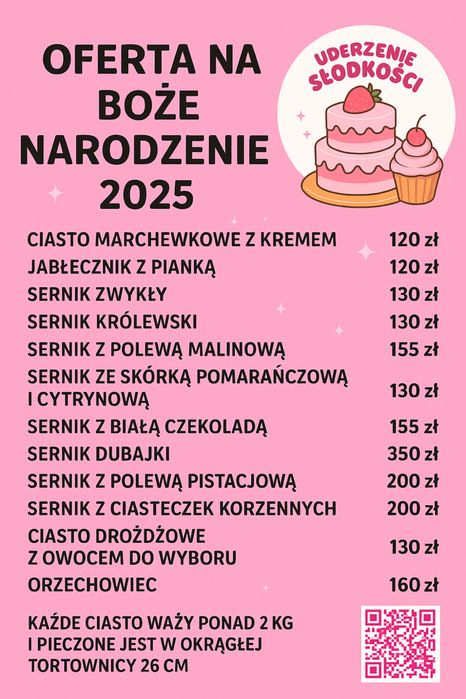 Torty i ciasta na zamówienie - OFERTA ŚWIĄTECZNA DOSTĘPNA