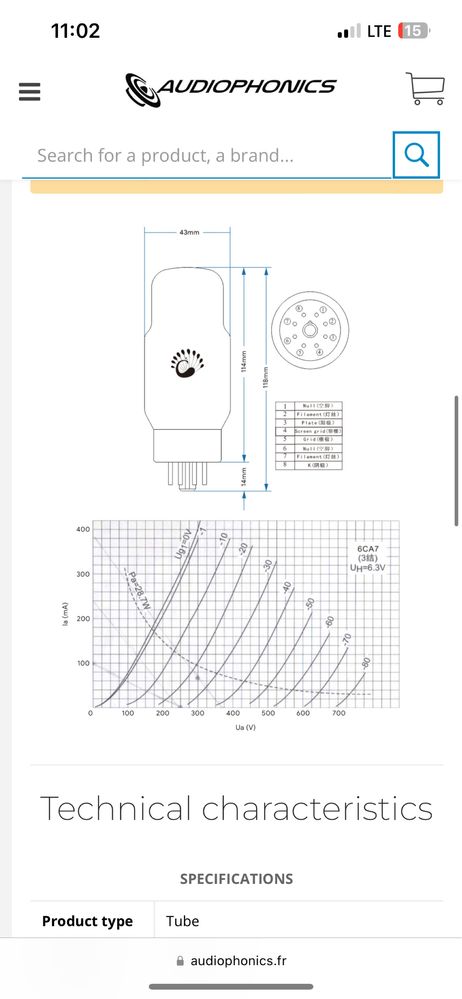 6CA7-TII MARK II lampa elektronowa