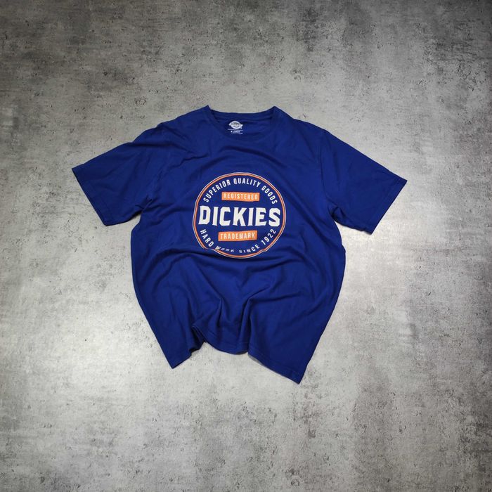 MĘSKA Koszulka Granatowa Dickies Duże Logo Klasyczna Bawełna
