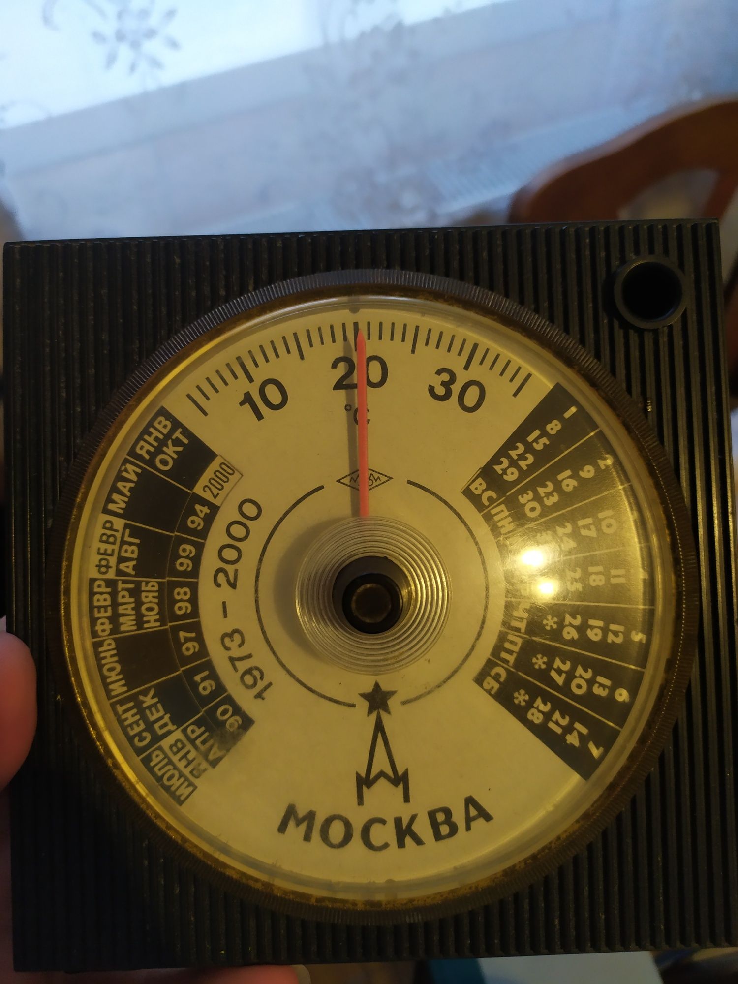 Термометр с календарём СССР 1973г