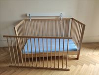 Łóżeczko 120x60+wkład do wózka +poduszka klin