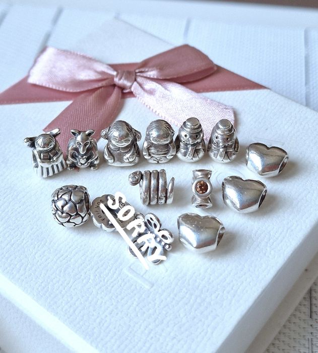 Contas Pandora Coração Canguru Menina Menino Anjo Boneco de Neve