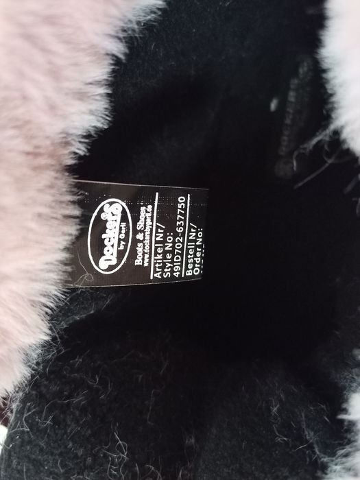 Zimowe buty ocieplane dockers 34 wkładka 22,4 cm fioletowo różowe z fu