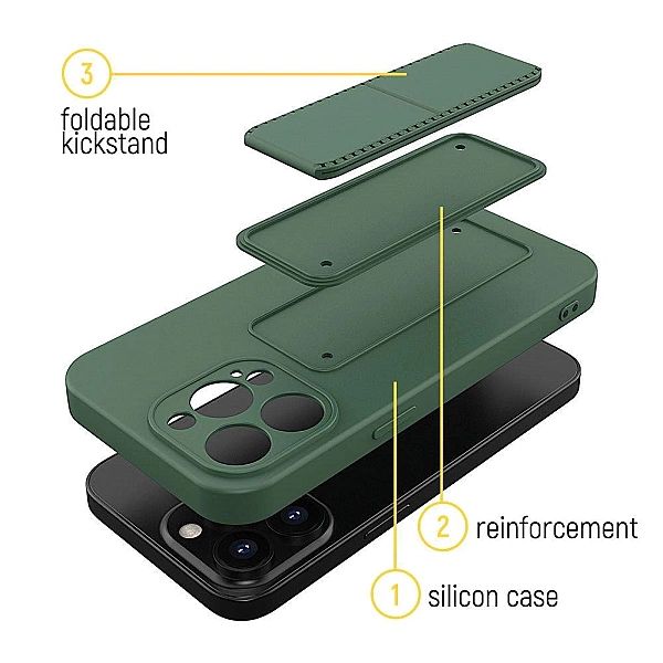 Wozinsky Kickstand Case silikonowe etui z podstawką etui Xiaomi Redmi