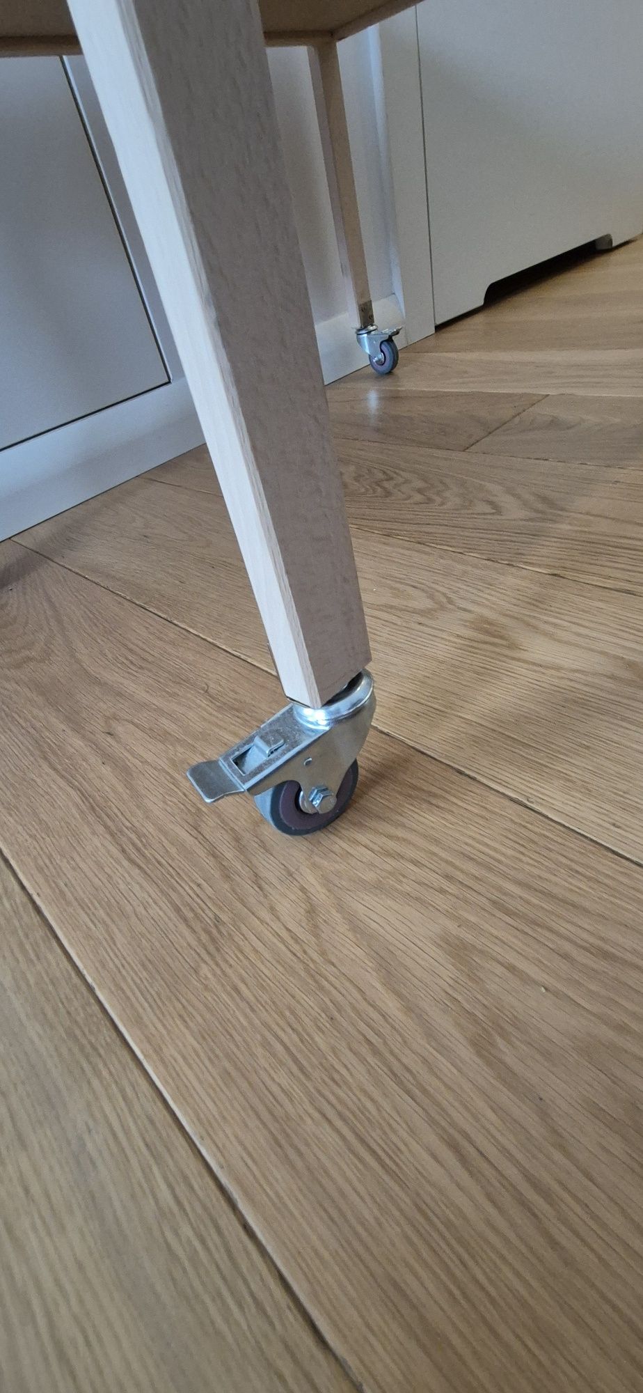 IKEA SNIGLAR Stół do przewijania buk 72 x 53 cm + kółka