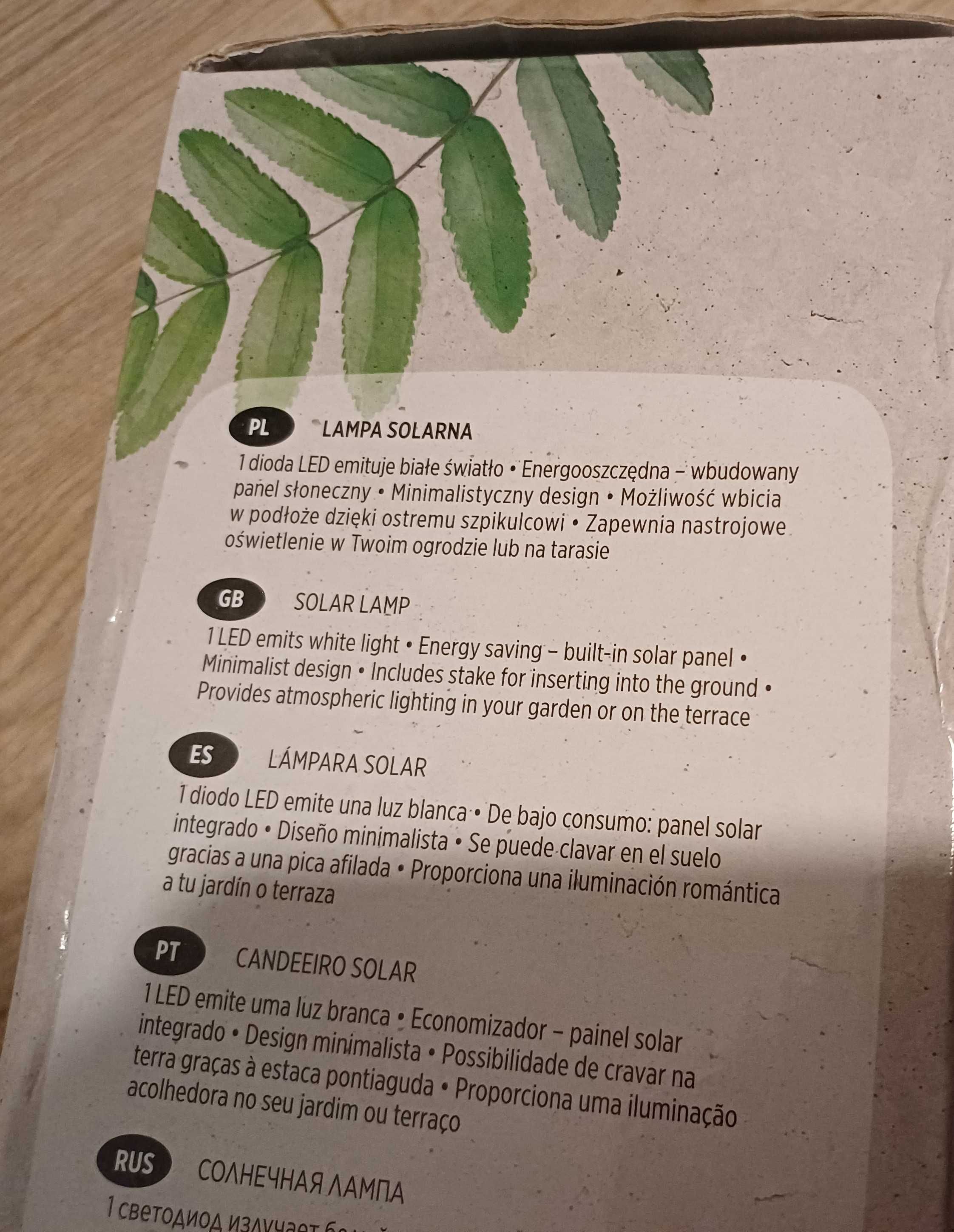 Lampa solarna Gardenic L-871762 panel słoneczny energooszczędna