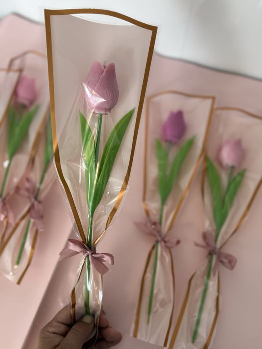 Tulipany świeca sojowa