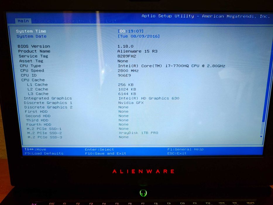 Dell Alienware 15 R3- i7-7700HQ/GTX1070 під ремонт