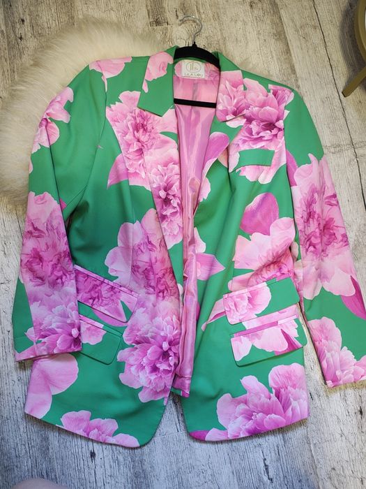 Lila Lou marynarka żakiet damski w kwiaty