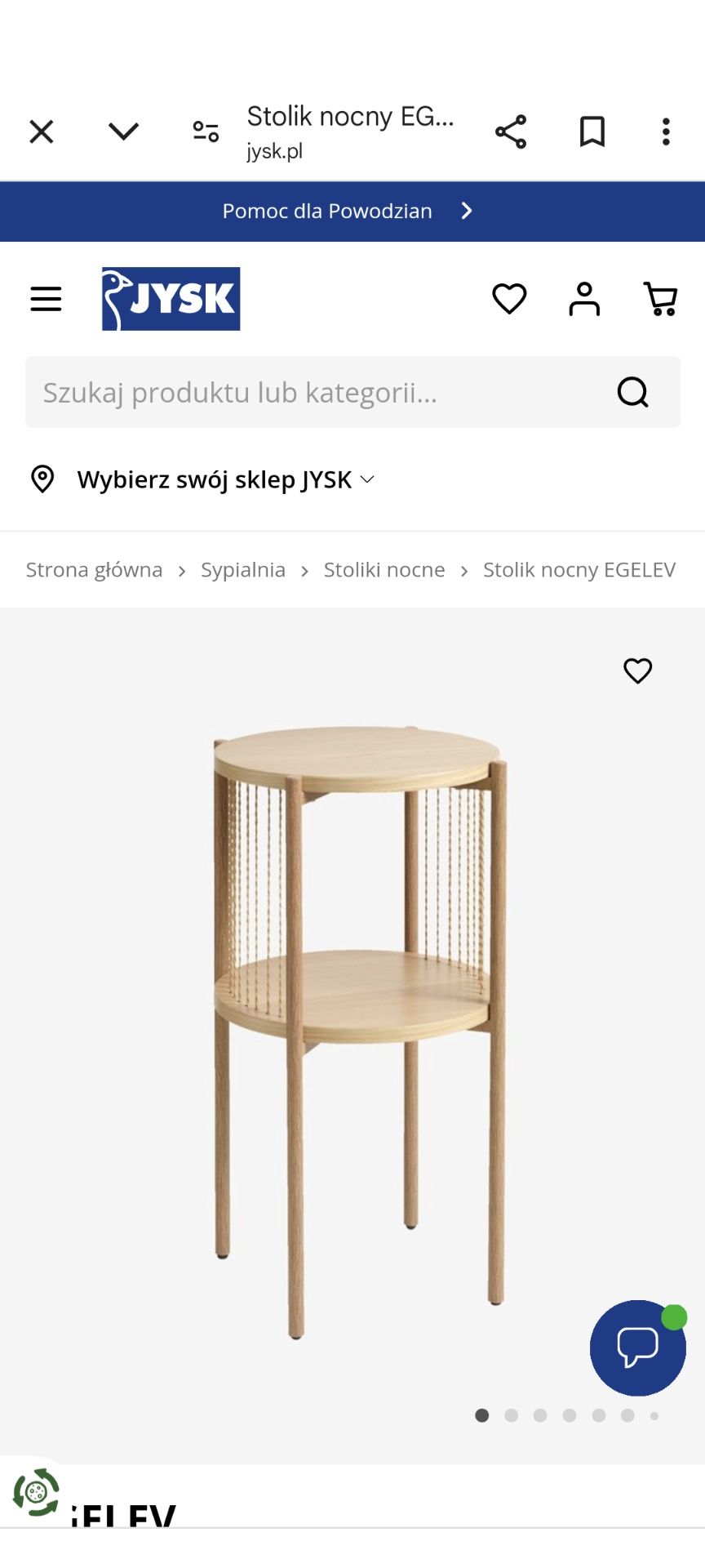 Stolik nocny dąb