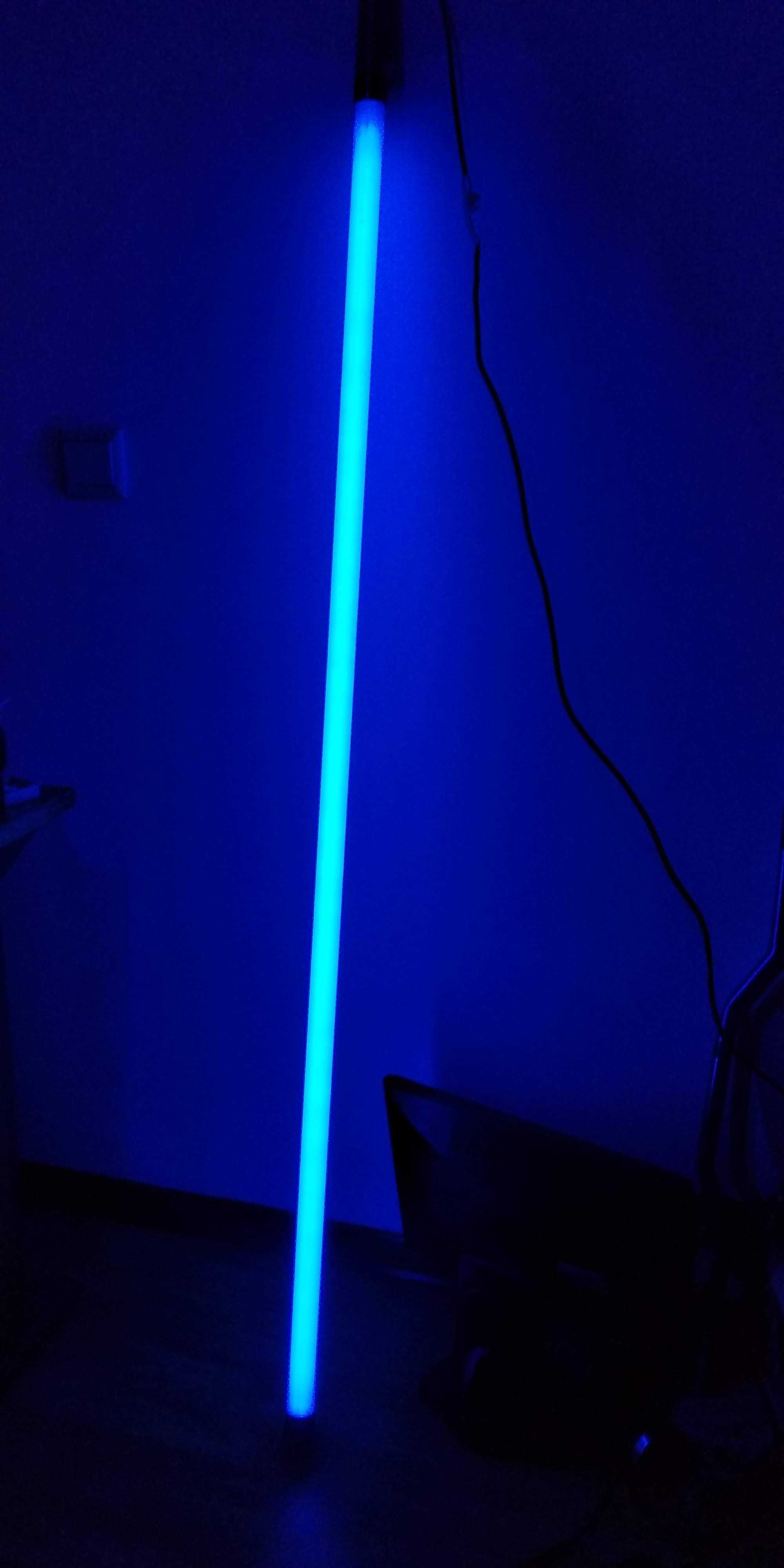 lampada tubular azul