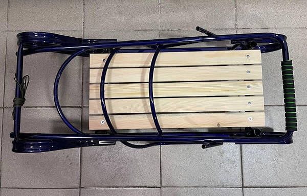 Дитячі санки зі знімною спинкою та ручкою штовхачем