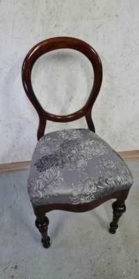 orzechowe krzesło - po  kapitalnej renowacji - antyk - wysoki połysk