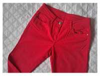 F&F czerwone spodnie jeansy skinny