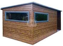 Schowek domek ogrodowy 4,5x2,5m + wiata 1,8m drzwi 2x okno rynny GP450