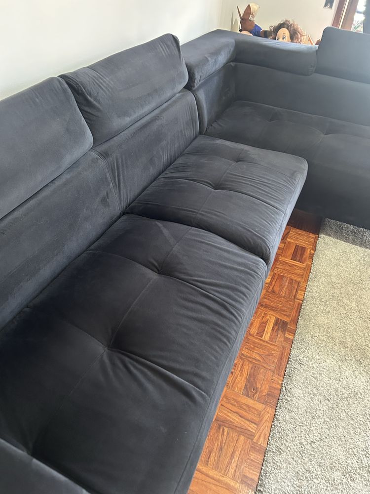 Sofá de canto com chaise longue – muito confortável