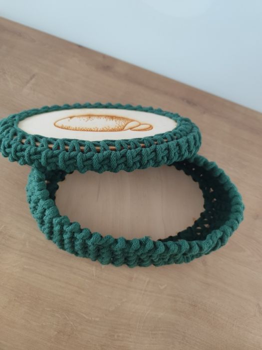 Chlebak handmade butelkowa zieleń