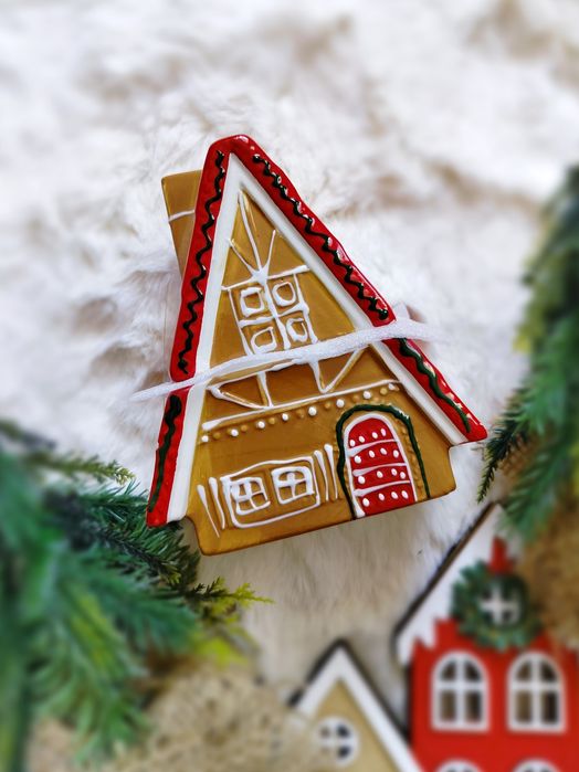 Ceramiczny domek z piernika ręcznika malowany pojemnik Home&You