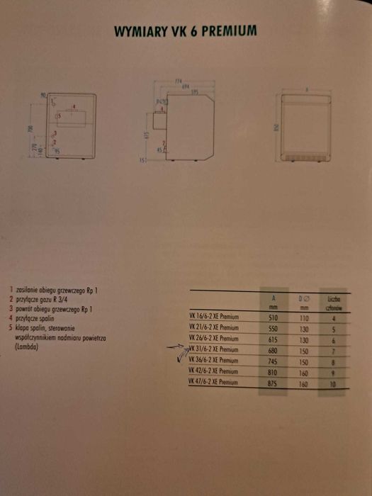 Piec gazowy VAILLANT VK 31/6-2 XE Premium 31KW + zasobnik c. wody 150L