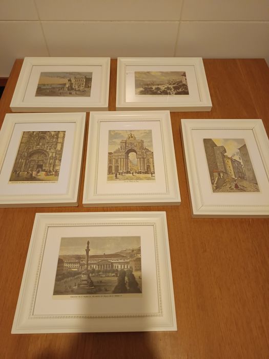 Quadros brancos com imagens antigas