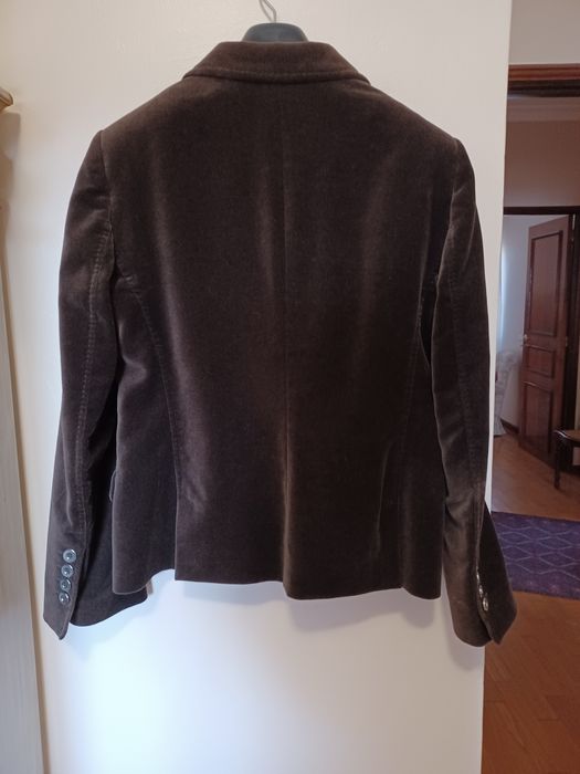 Casaco de veludo castanho