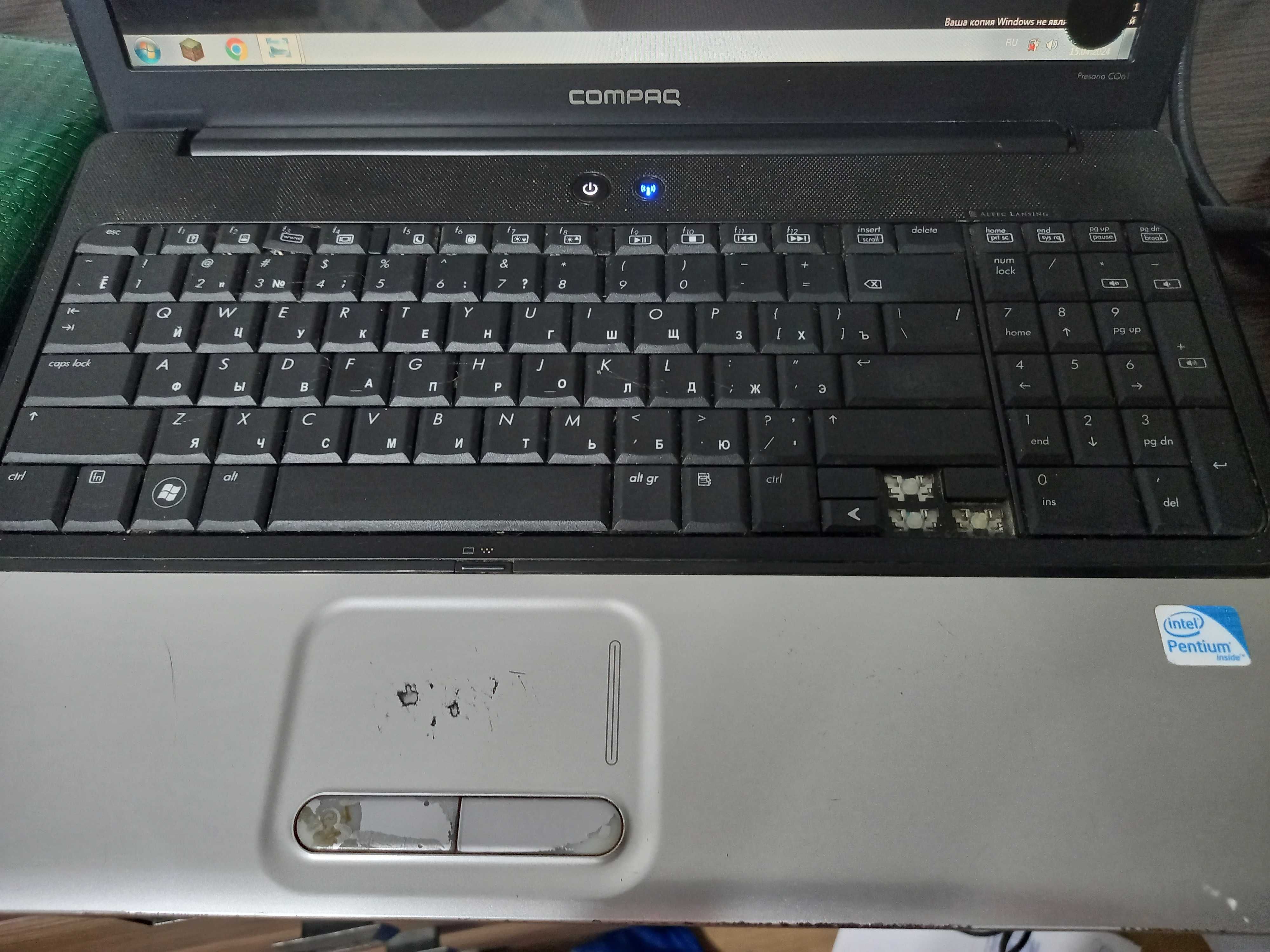 Продам ноутбук HP Compaq Presario CQ 61 на запчастини