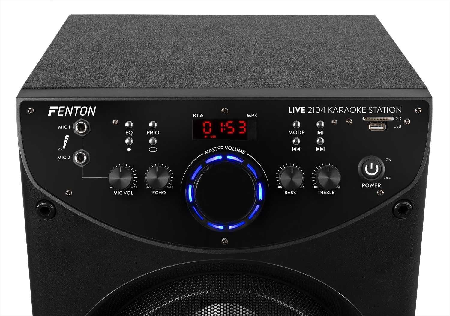 Kolumna aktywna Fenton LIVE2104 USB/BT/FM LED+2xMIC