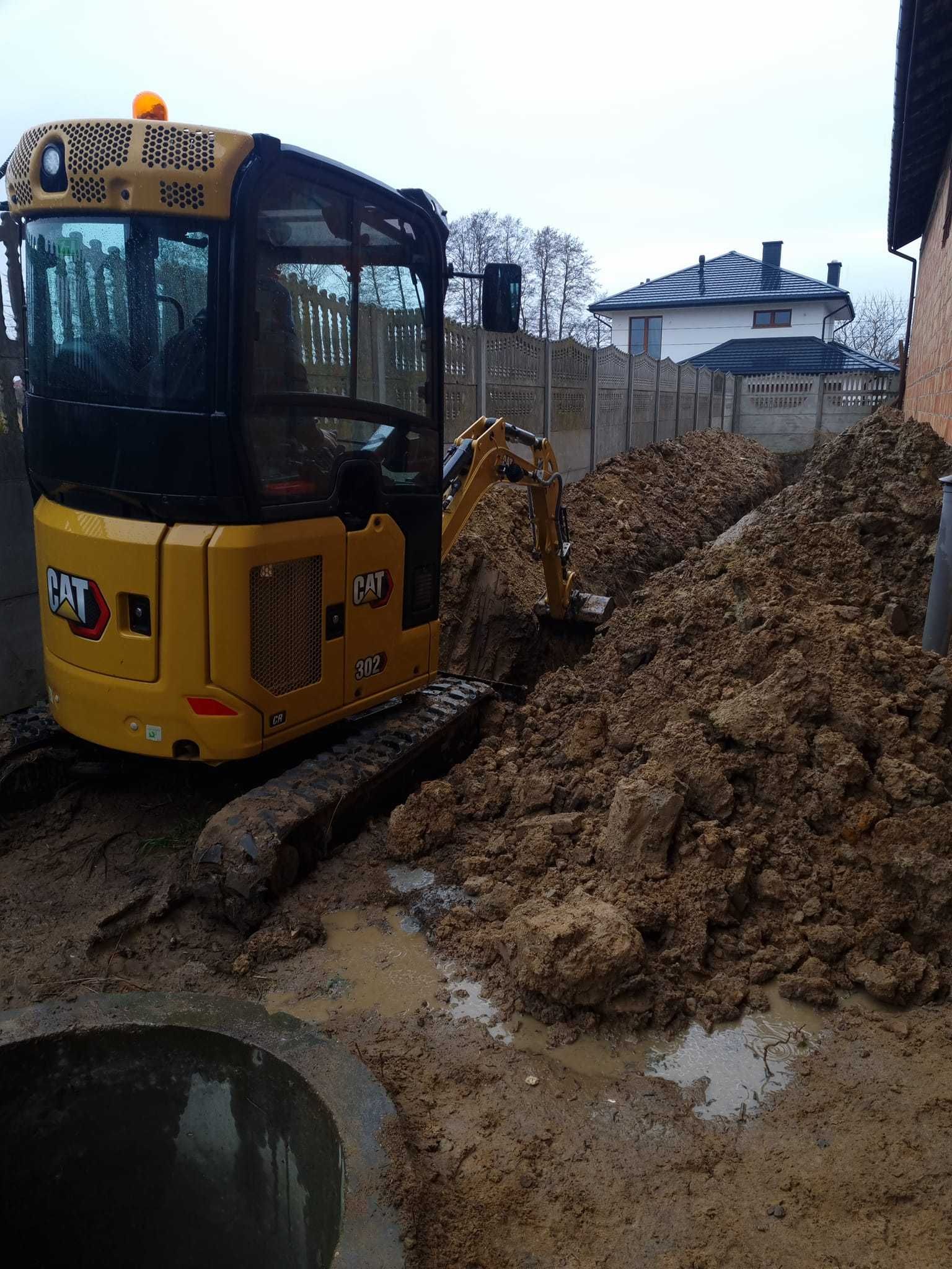 Usługi Minikoparką / Koparko-Ładowarką / Prace ziemne / Piach / Ziemia