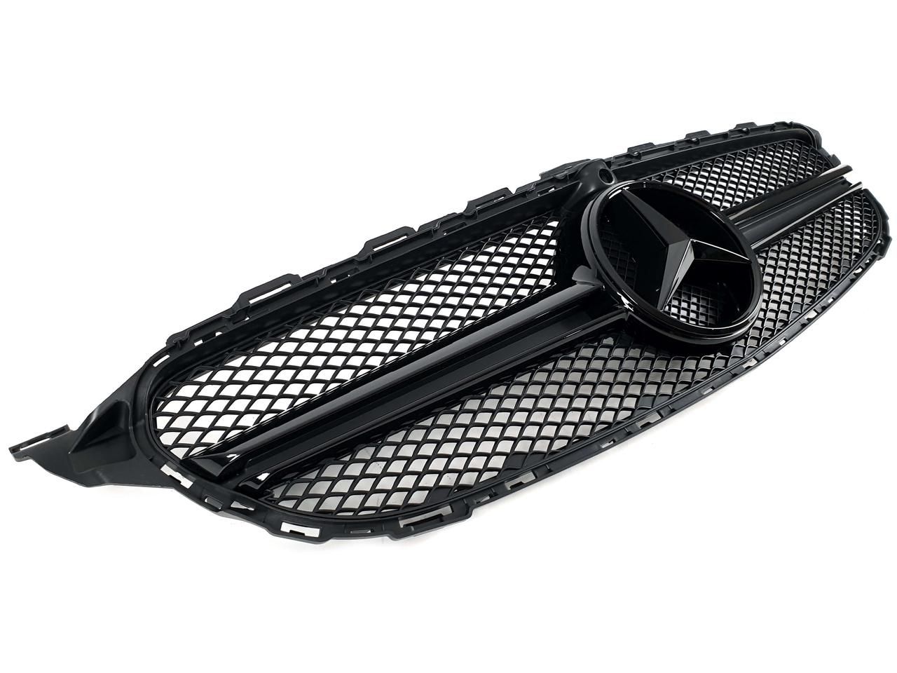 Решетка радиатора Mercedes C-Class W205 2014-2018 AMG стиль Black