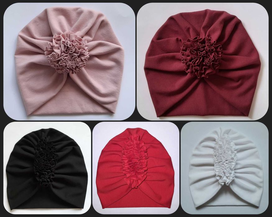 Opaska półturban, przeplatana, pin up, z kokardą, czapka turban