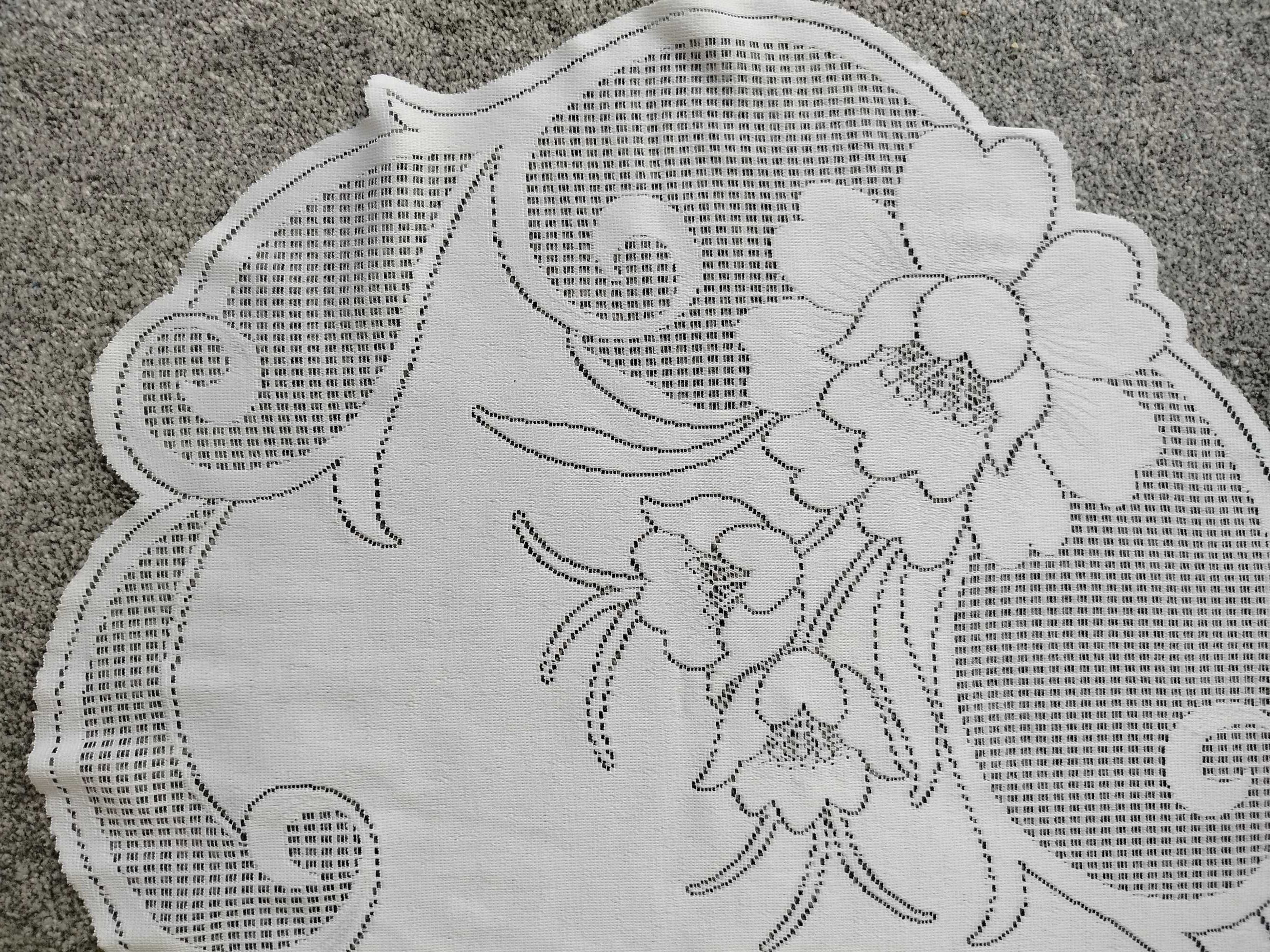 żakardowy obrus serwetka 114x60cm biały