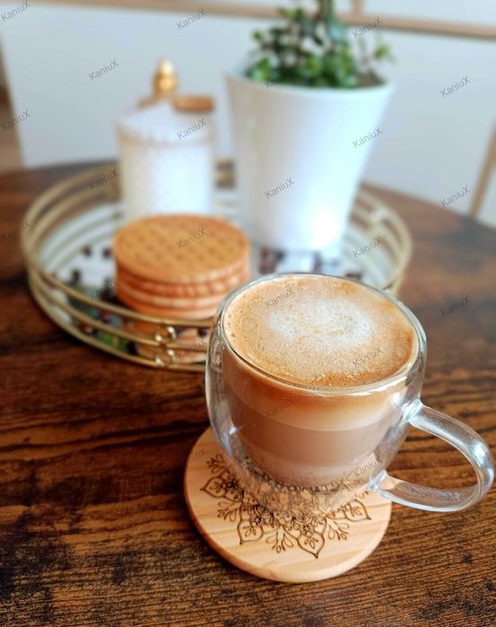 Drewniane podkładki pod napoje Unikatowe idealne na prezent święta